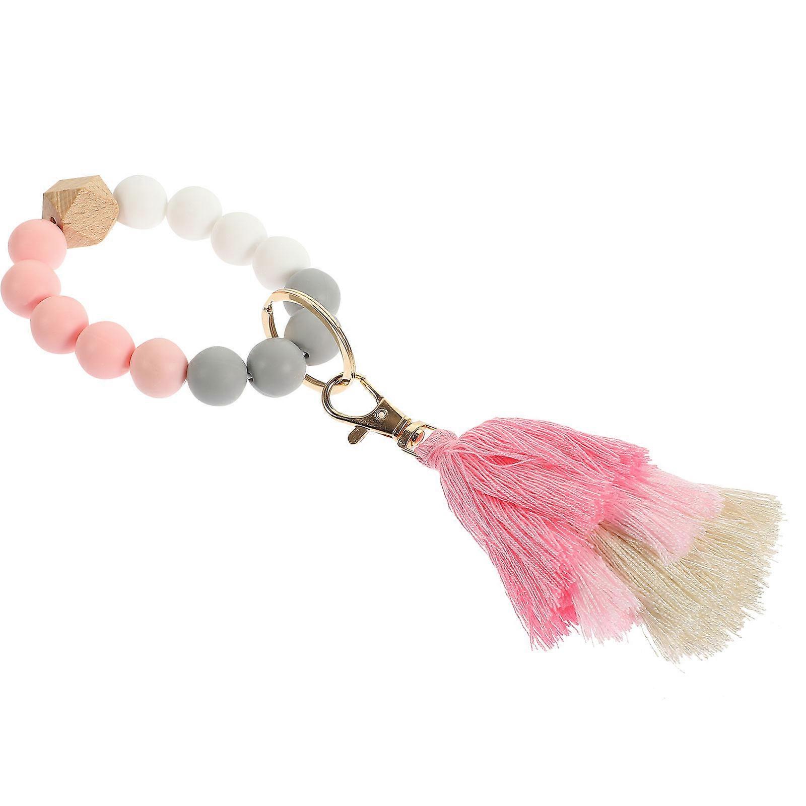 Silicone Wristlet Key Chain Fashionable Wrist Accessory Home Office Gym Metal 9.82X3.14X0.59in Hand-Free Convenience 1Pcs