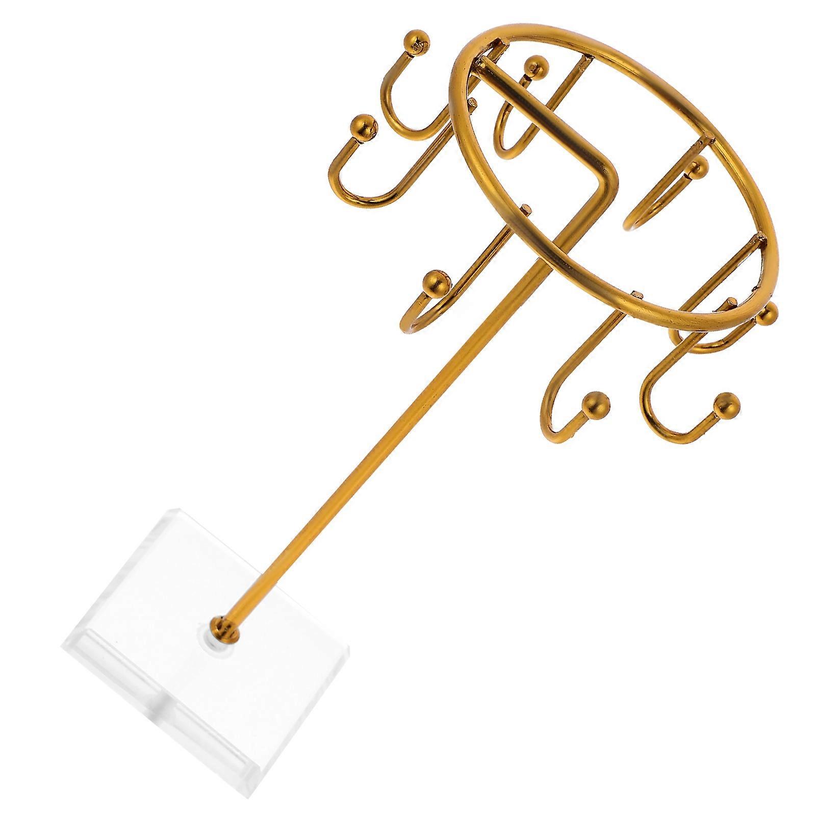 Jewelry Towers For Display Iron Earring Stand Retail Store Display Modern Style Umbrella Shape Space-saving 4.5×4.5×7.3in 1 Piece