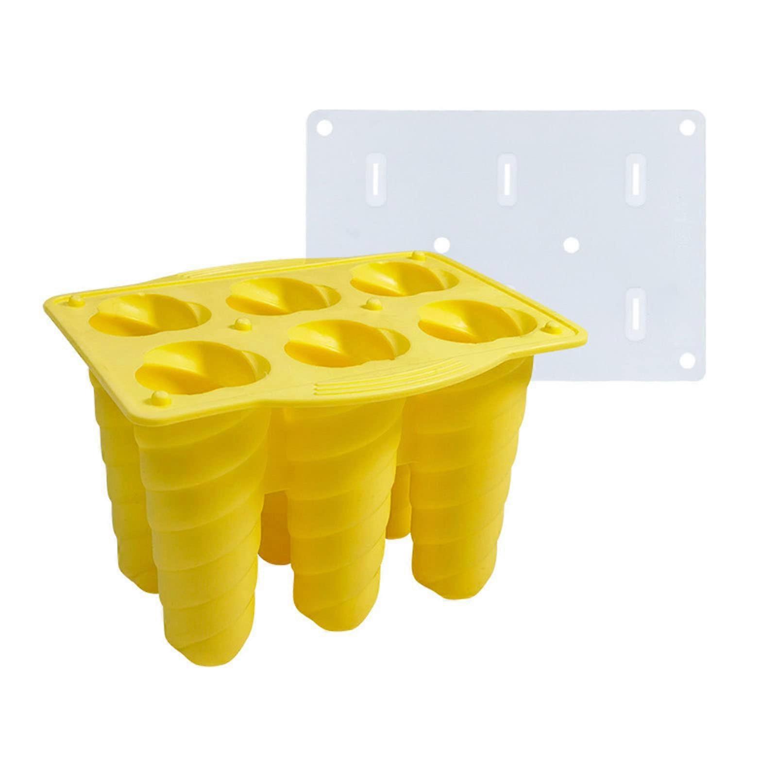 Silicone Ice Cream Mold, 6 Cavities, Flexible Kitchen Tool for Parties and Homemade Ice Cream, BPA-Free