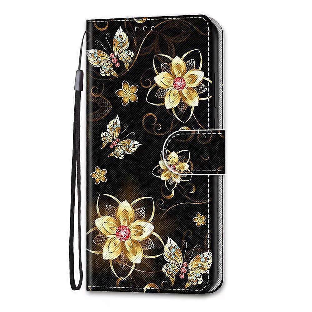 Nadoli Colourful Leather Case for Honor 70 Lite, Butterfly Flower Design Wallet Case with Magnetic Closure and Card Slots