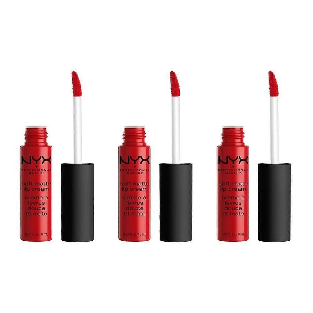 3 x NYX Soft Matte Lip Cream 8ml - Amsterdam