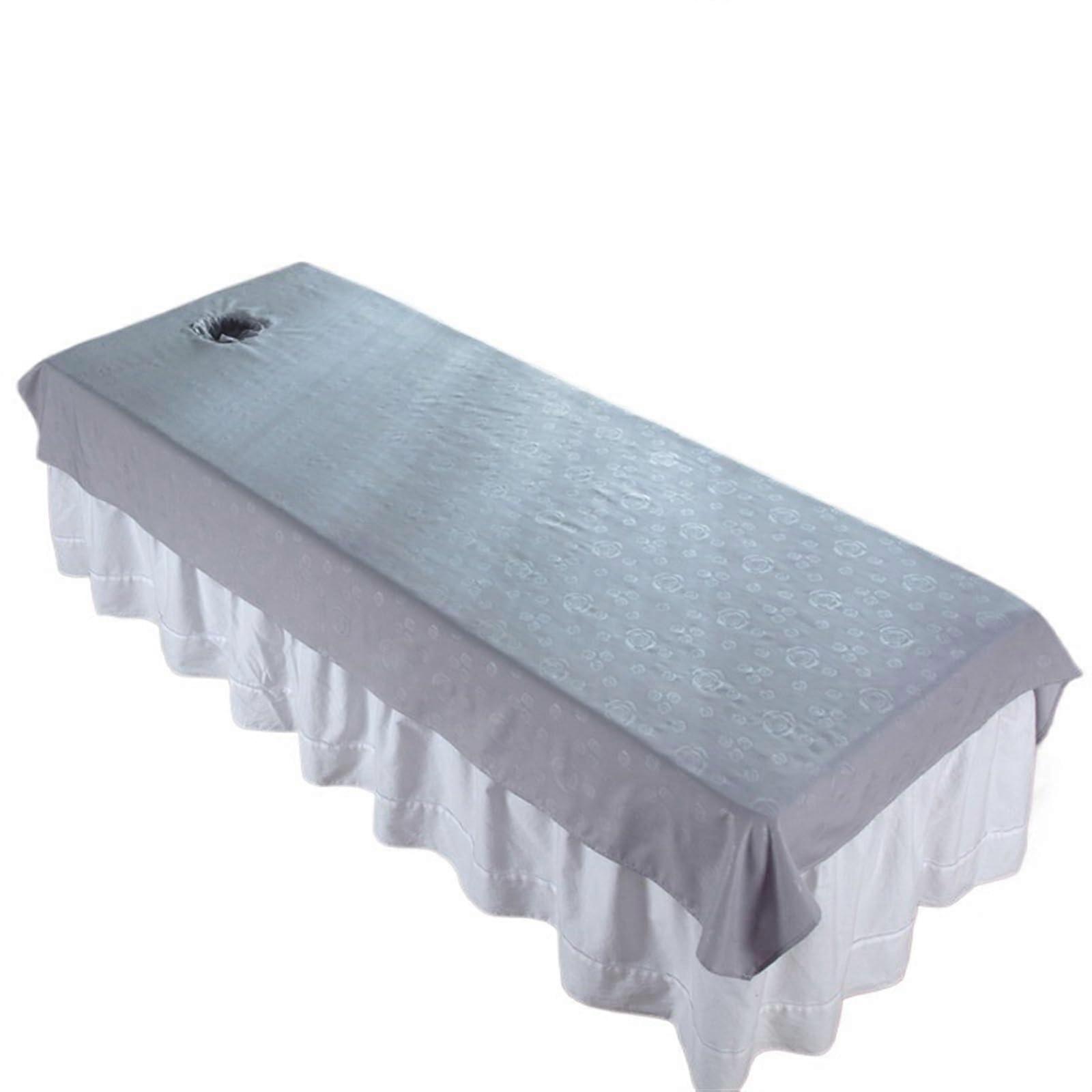 Massage Table Cover with Rose Pattern, Waterproof, Washable, Soft, Breathable, Flat Design with Hole for Salons and Spas