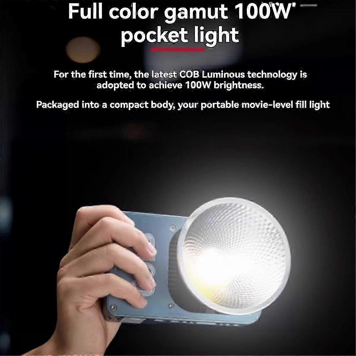 Dual Color Temperature Cob Led Photography Light Soft Fill Lamp For Dslr Cameras,for Night Scenes&filming White Eu Plug