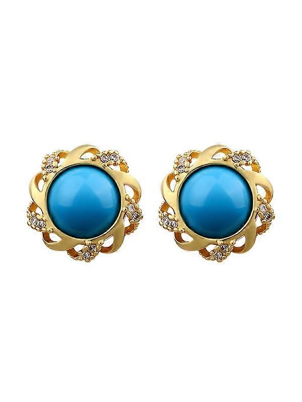 Turquoise Dangle Earrings: Vintage Silver Stud Earrings Jewelry