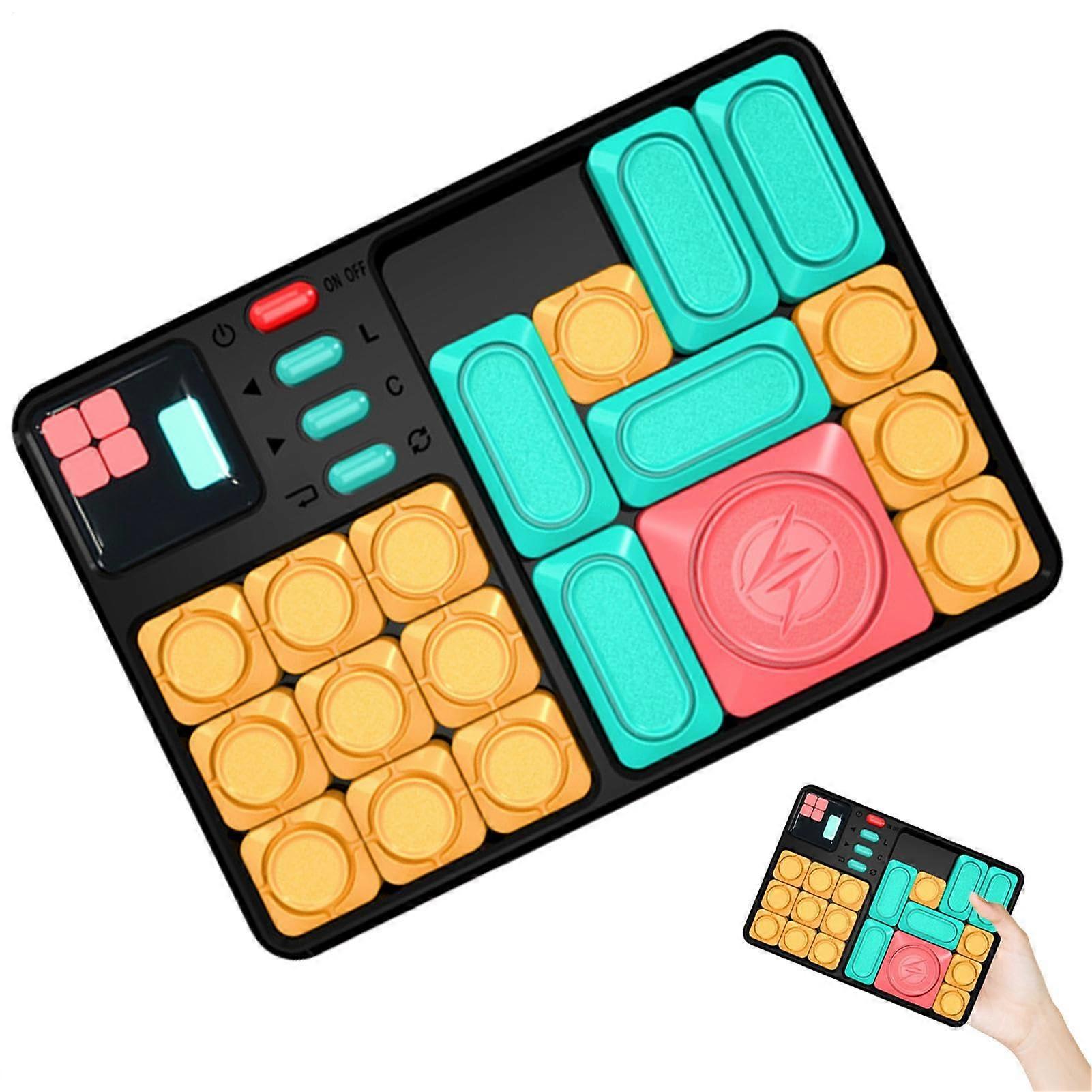Slide Puzzle Games - Portable Logic Skill Builder Toy, Handheld Educational Game for Kids and Adults, Compact Mind Teaser Gift