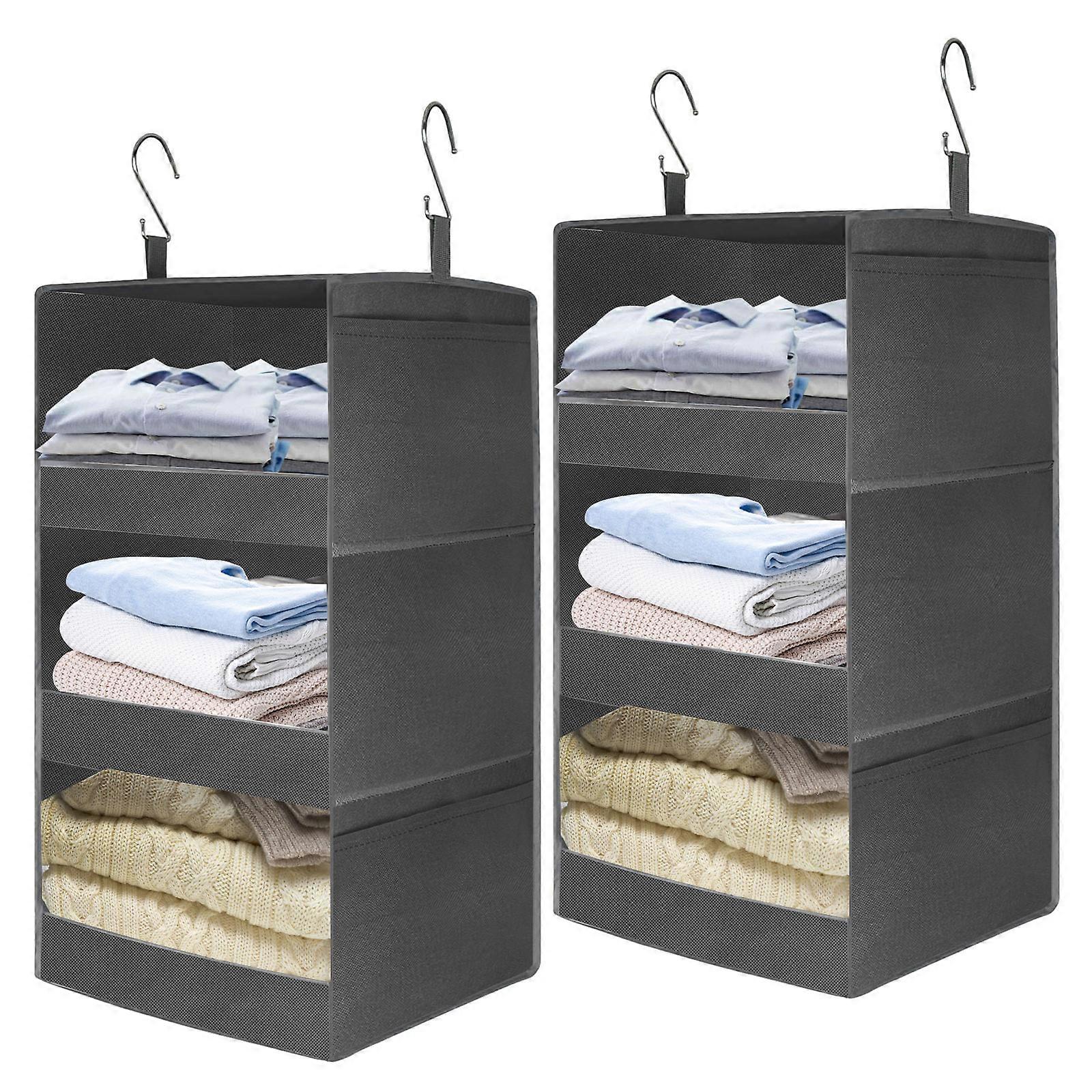 3-Tier Hanging Storage Organizer 2pcs Gray