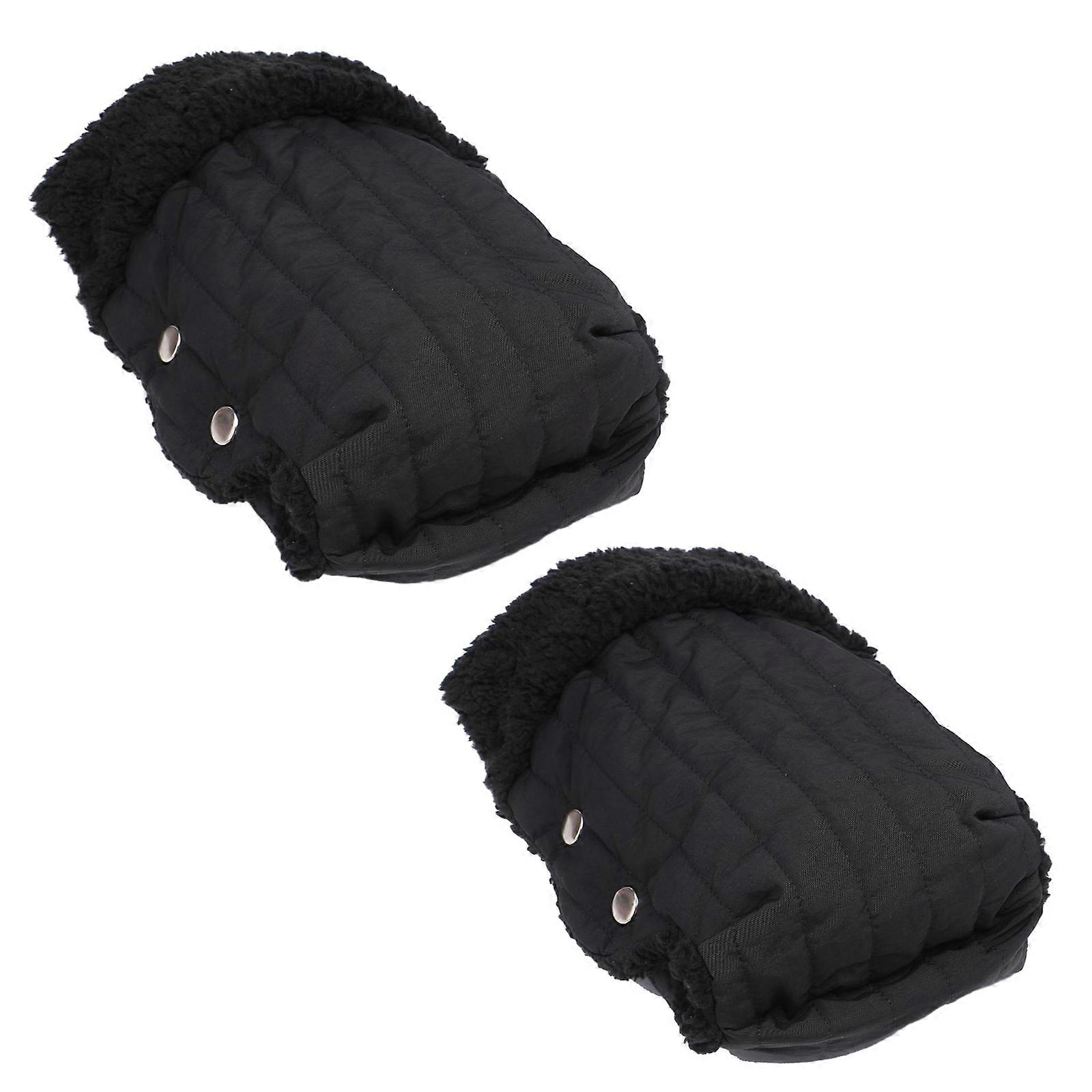 Insulated Infant Stroller Hand Gloves Convenient Open Close Stroller Hand Covers Practical Toddler Stroller Hand Mittens Black