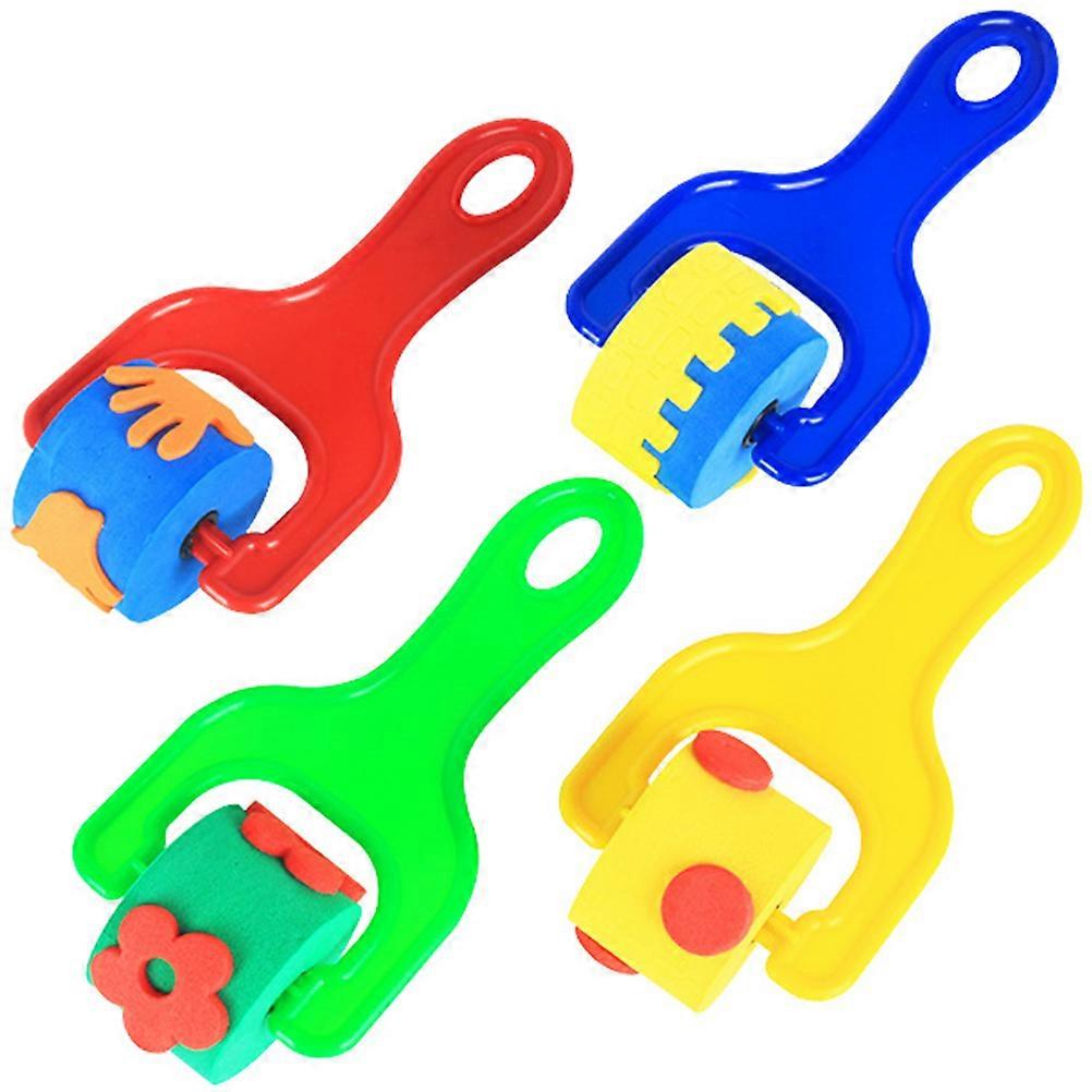 Kids Painting Roller Stamp Assorted Color Safe EVA Plastic for Playing with Enough Quantity