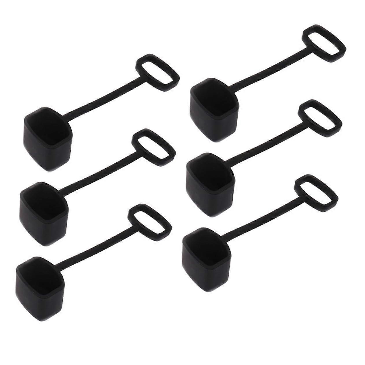 6 pieces Kazoo protective covers, durable and practical Kazoo cases, reusable, flexible and dustproof for musical instruments, black