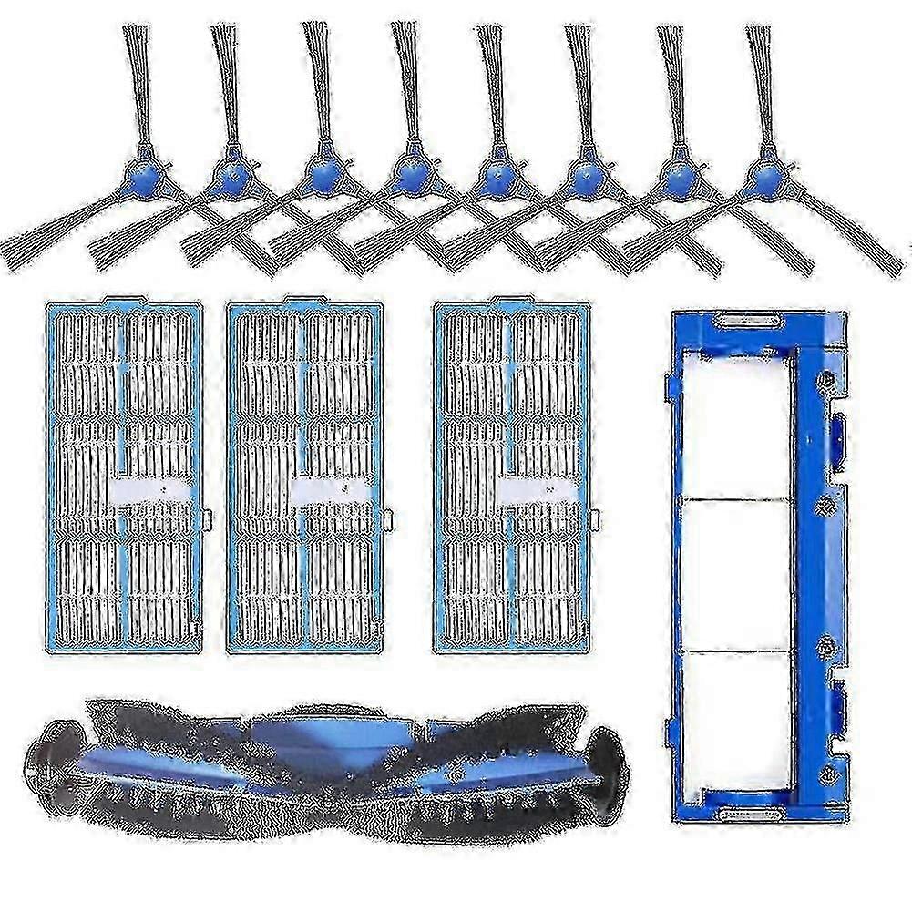 Replacement Parts for Kyvol Vacuum - Main Roller Brush, Side Brushes & Filters Set for Enhanced Cleaning Performance