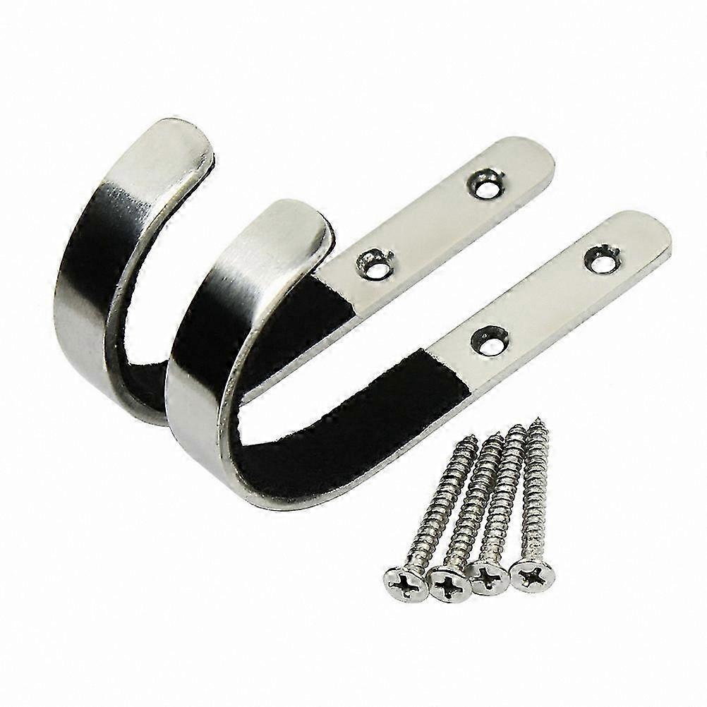 Set of 2 Wall-Mounted Storage Shelves with Hooks for Organizing Tools and Accessories in Your Home or Garage