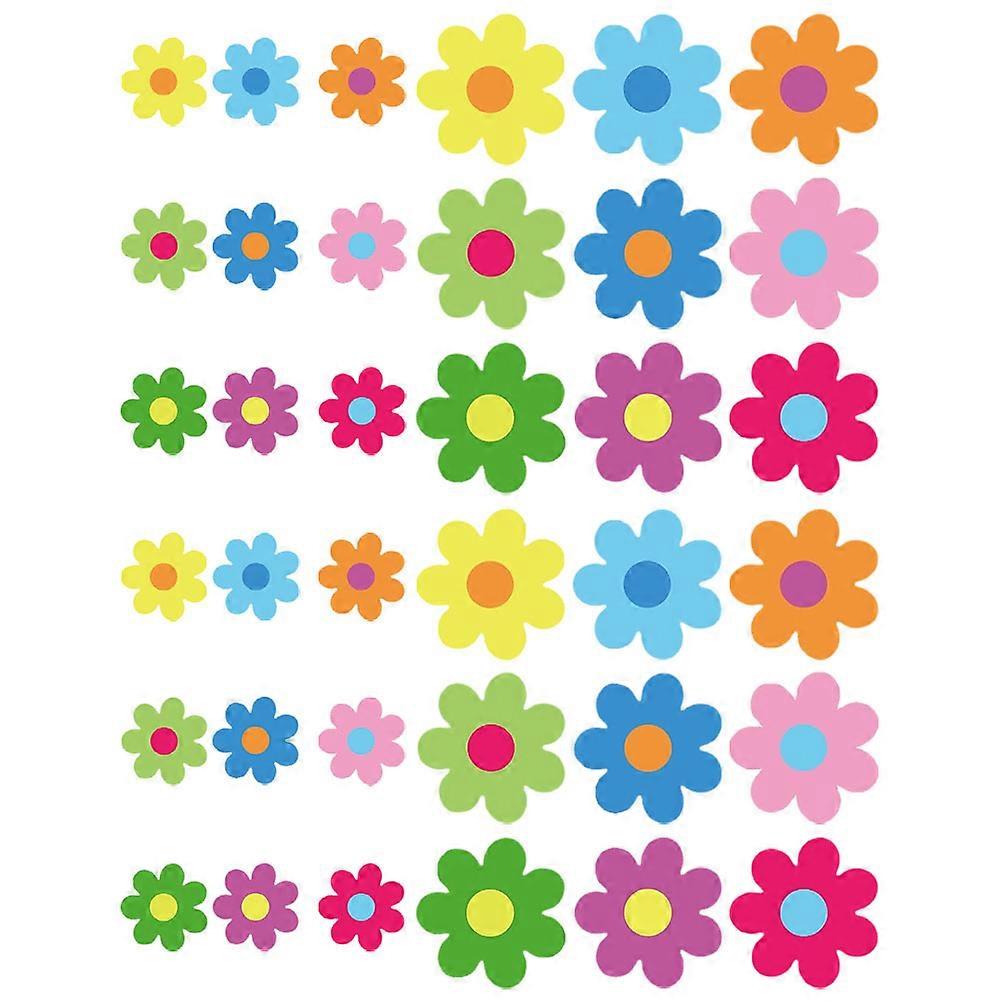 Colorful Flower Cutouts for Classroom Decorations, Spring Summer DIY Crafts & Bulletin Board Displays with Glue Points