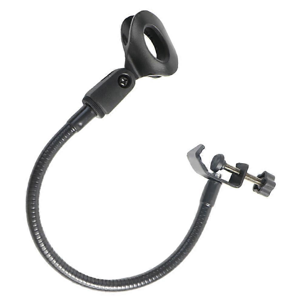 Adjustable Gooseneck Microphone Holder Clip for Broadcasting, Podcasting & Studio Recording – Compatible with Most Microphones, Sleek Black Design