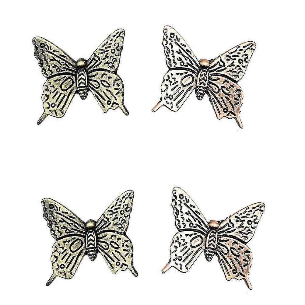 2025 4pcs Metal Knobs Alloy Practical Durable Butterfly Shape Drawer Knobs Door Handle For Cabinet Furnit