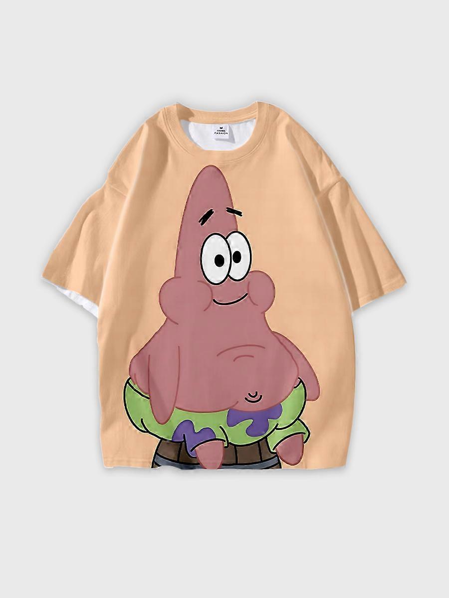 T-shirt round neck Cartoon Pattern loose short sleeve D385