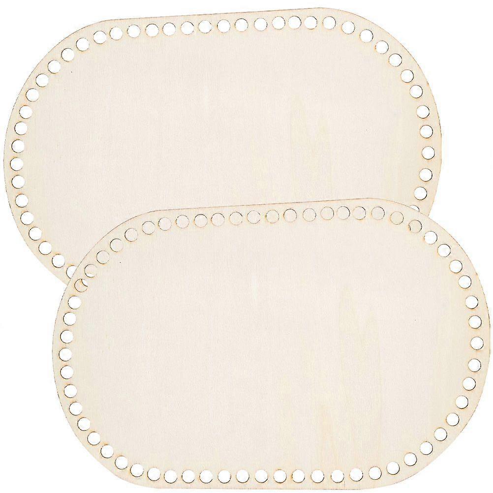 2Pcs Handicraft Bag Base Practical Handbag Shaper Bottom Wooden Base Weaving Bag Base