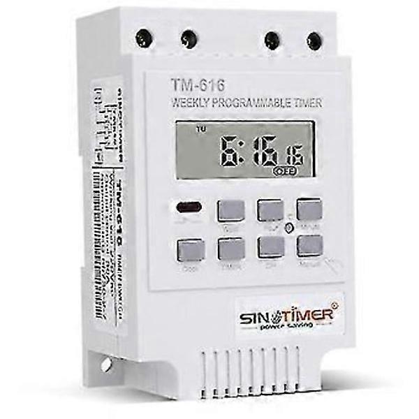 Tm616w-2 30a 220v Electronic Weekly Programmable Digital Time Switch Relay Timer Control Timer Din