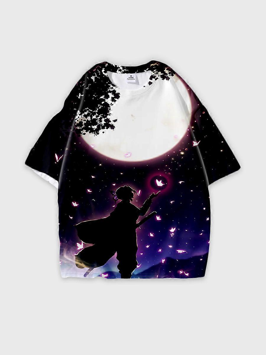 T-shirt round neck Character Pattern loose short sleeve P2027