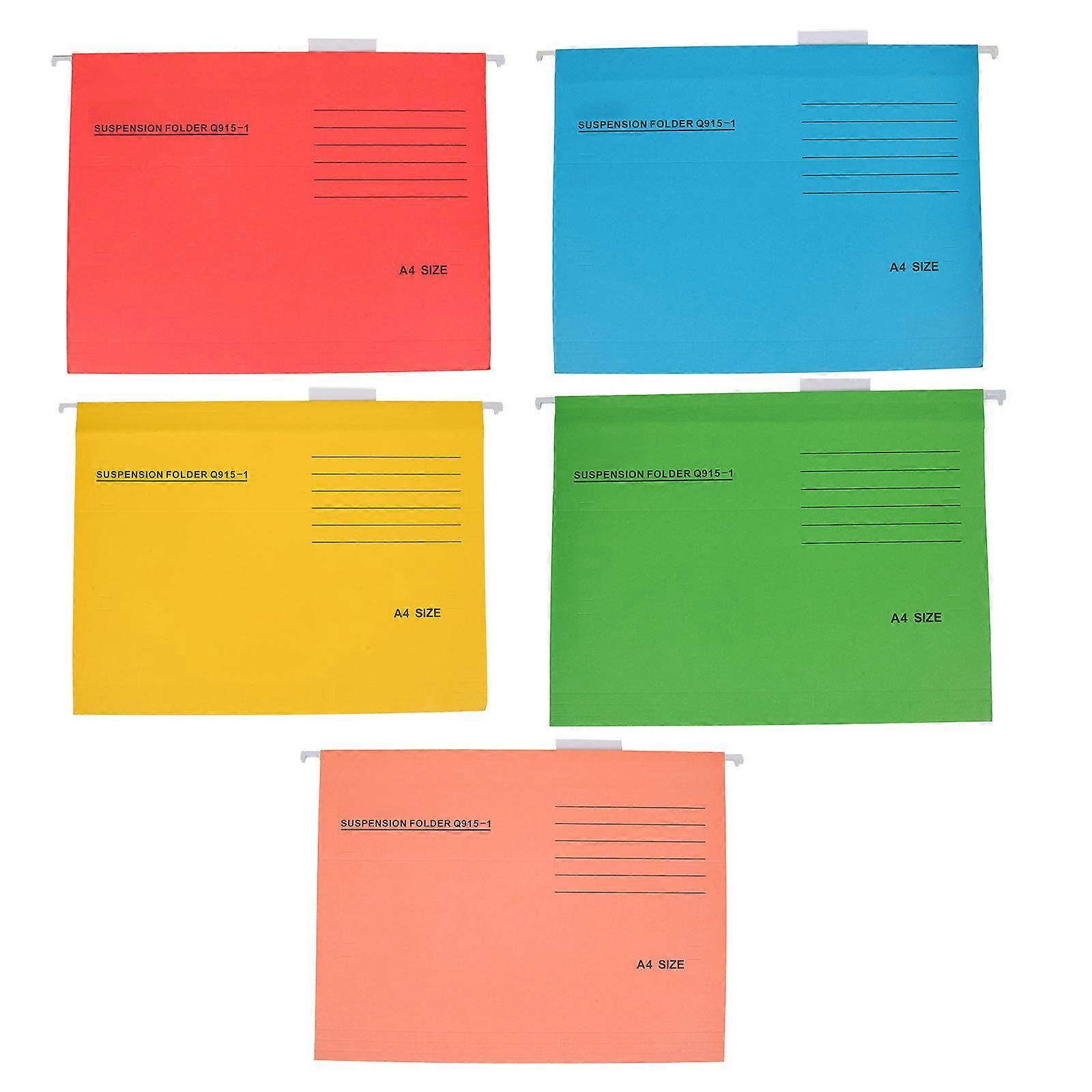 5Pcs Coupon Organizer Hanging File Organizer Colorful File Folder Office File Folder Receipts Bills Folder