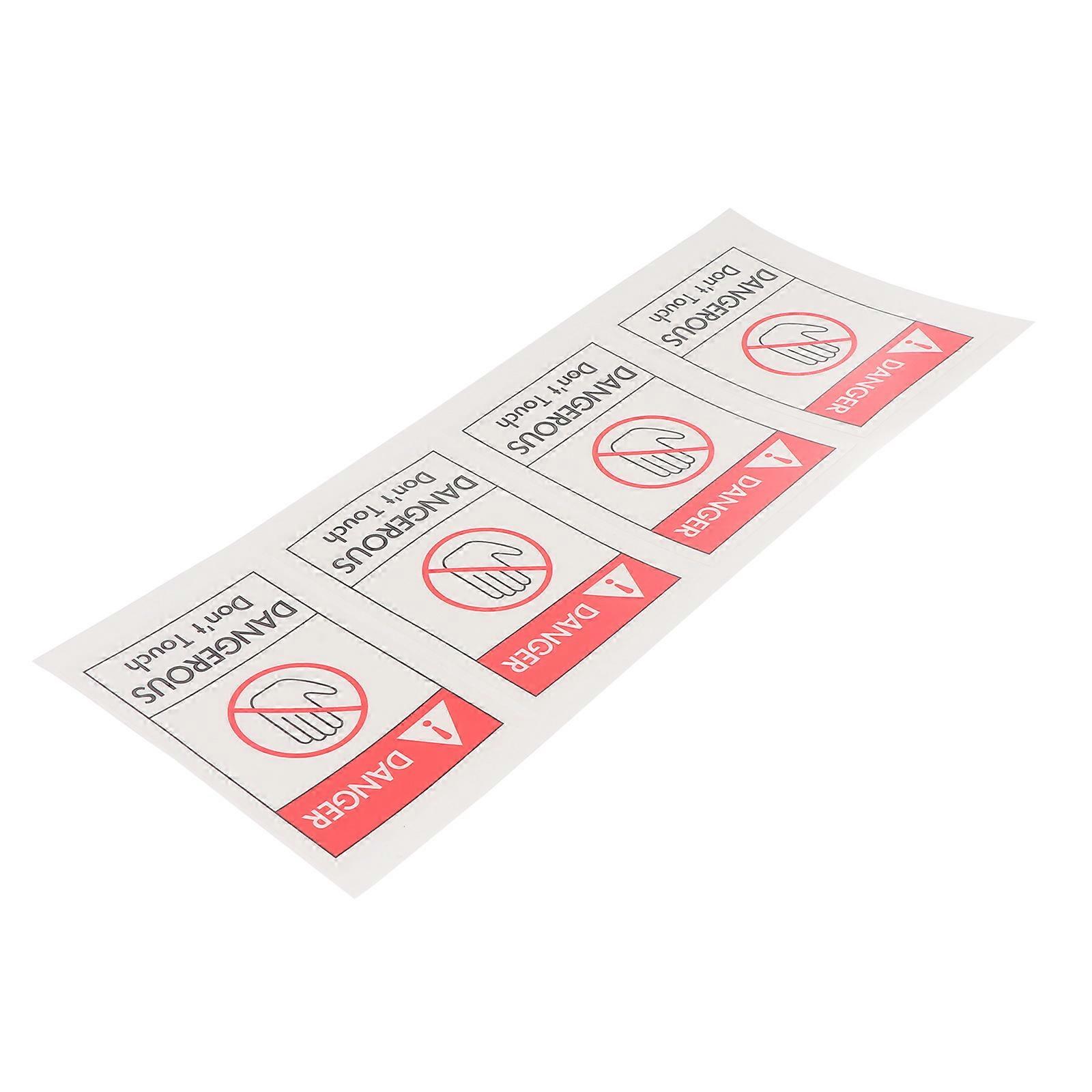 Warning Signs Sticker 4Pcs Rectangle Practical Design Assorted Color Safety Decals For Business Owners Industrial Use