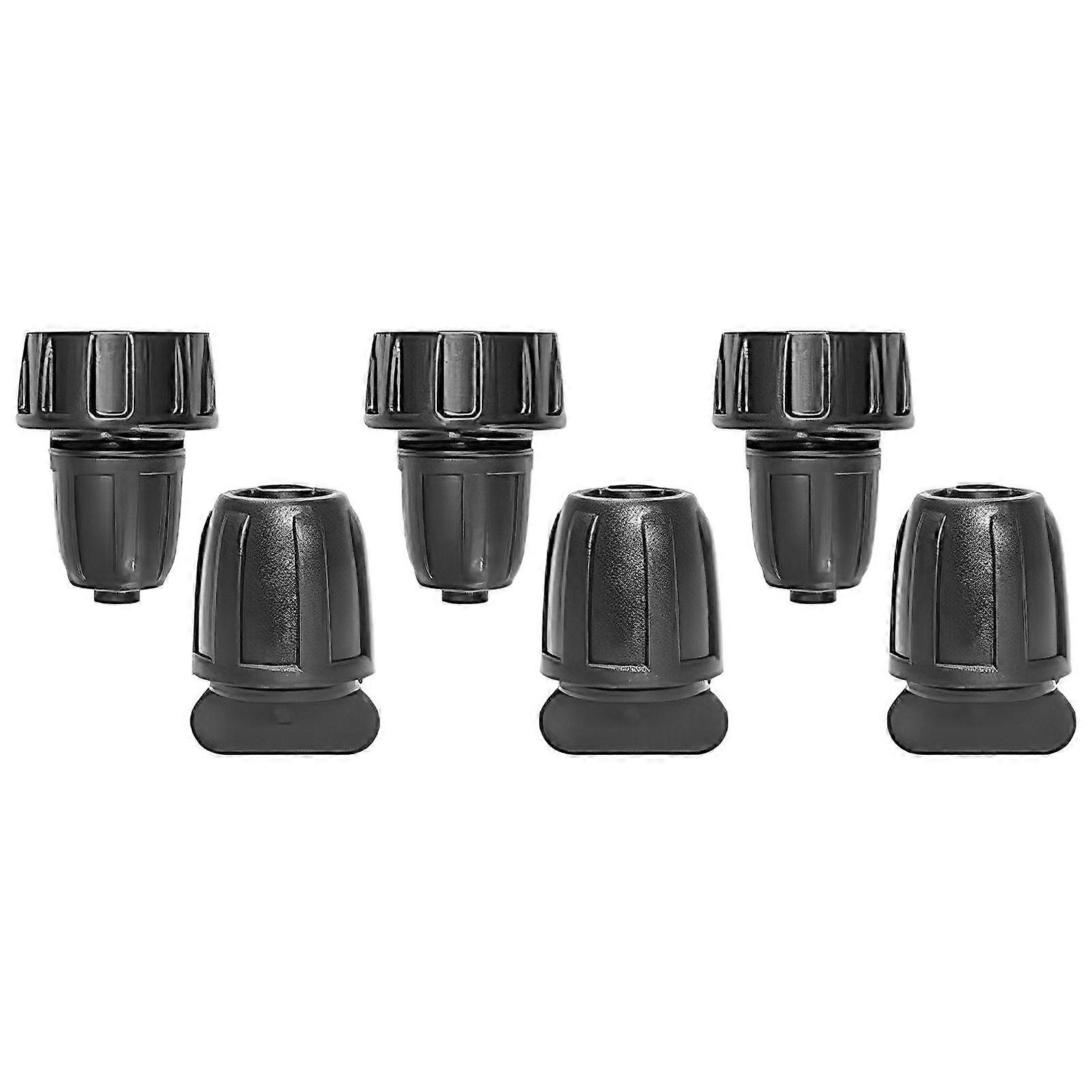 Drip Irrigation Tubing Adapter: 3 Packs 3 X Pvc Female Hose Thread Non-Swivel Adapter And 3 X Threaded End Plugs Drip Irrigation Fittings Parts