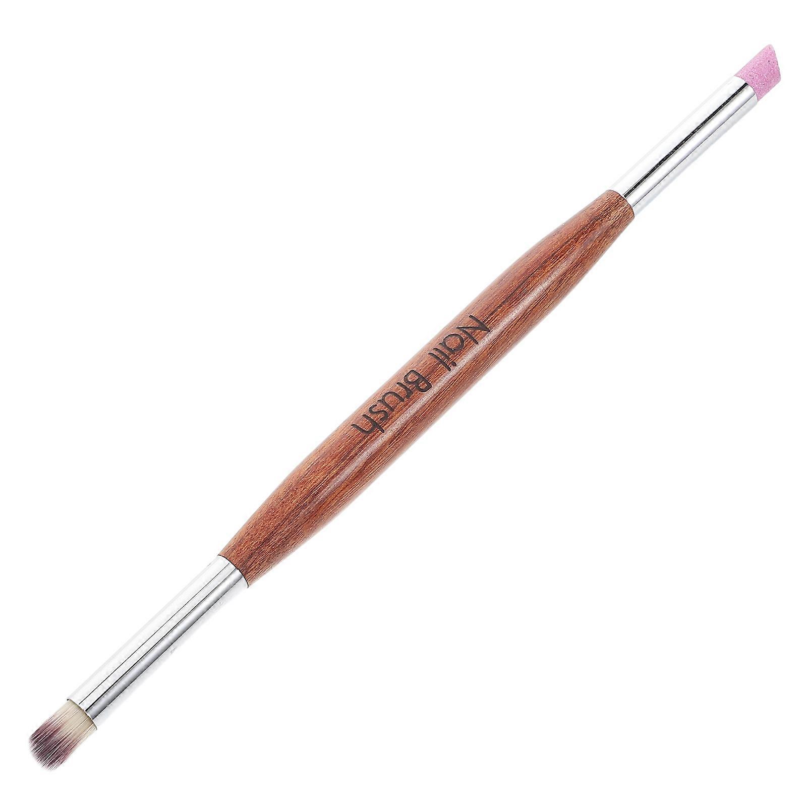 Nail Art Brush Cleanup Brush Double Ended Manicure Cuticle Cleaning Brush Nail Polish Corrector Remover Pen For Salon And Home Use