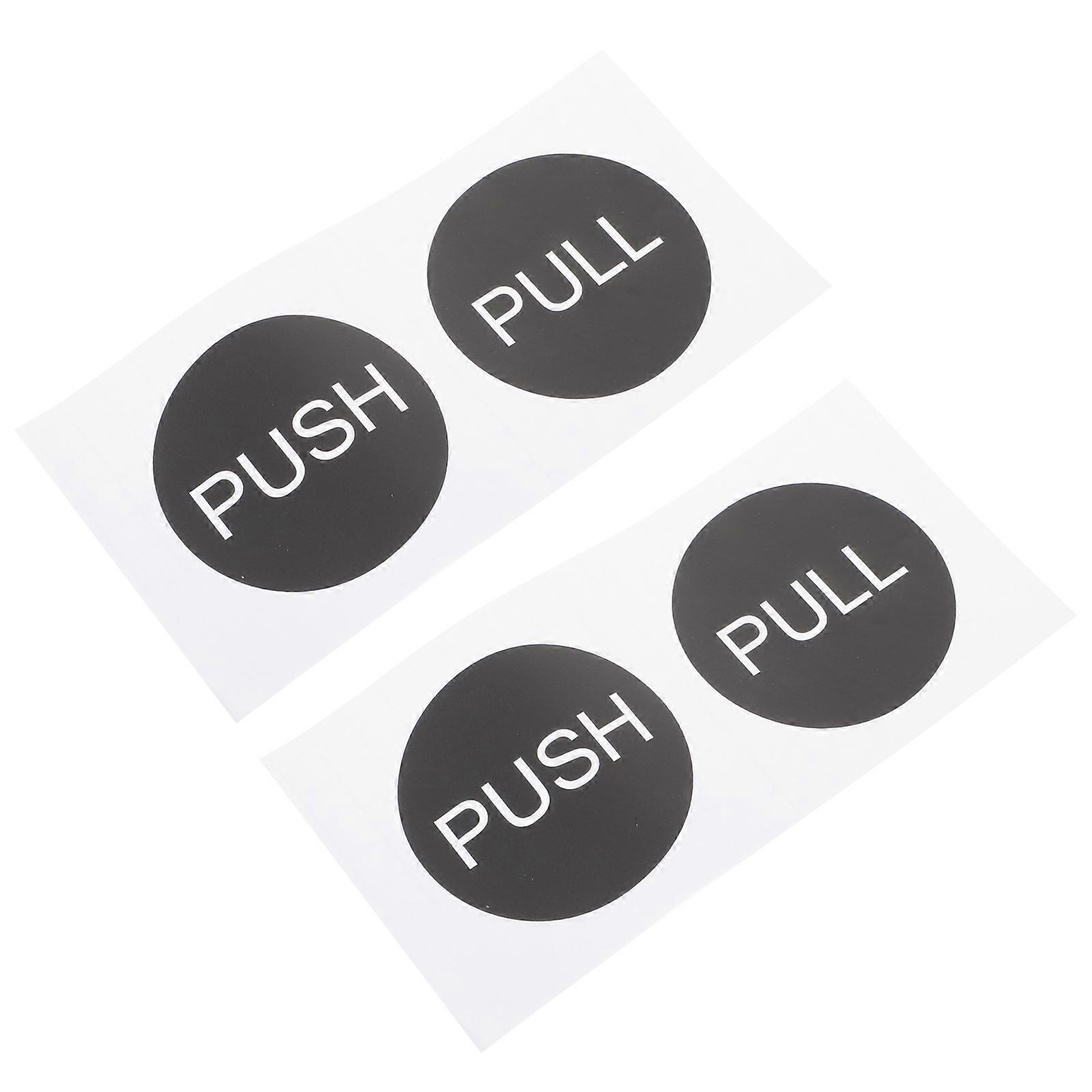 4 Sets Push Pull Stickers, Creative Door Signs, Self Adhesive, Easy to Use and Remove, Stylish Home Decor for Unique Door Design