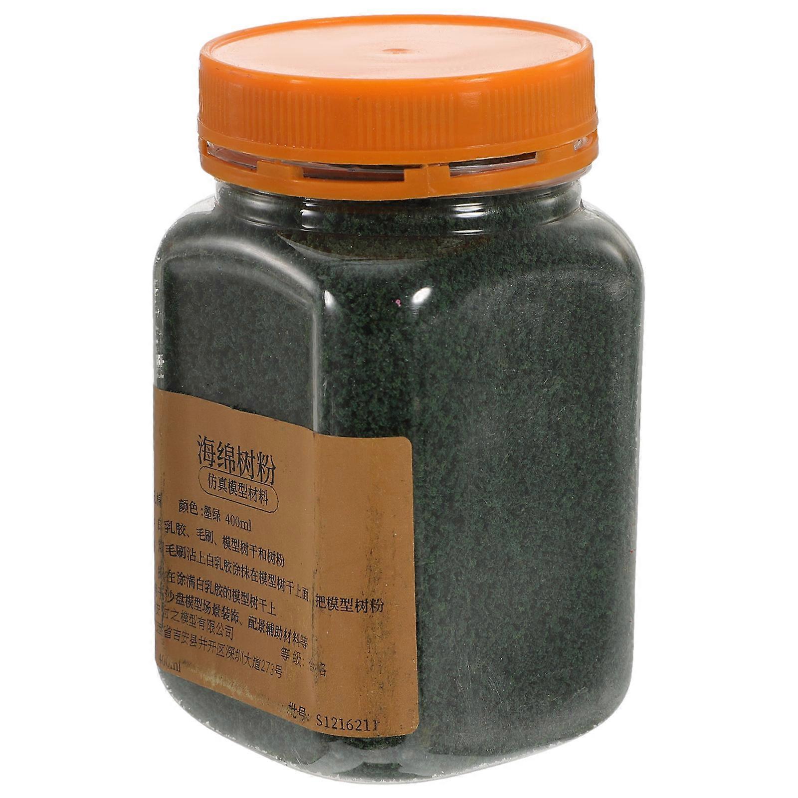 Grass Powder Landscape Model Dark Green Sponge 400ml Decorative Miniature Models 1Pack