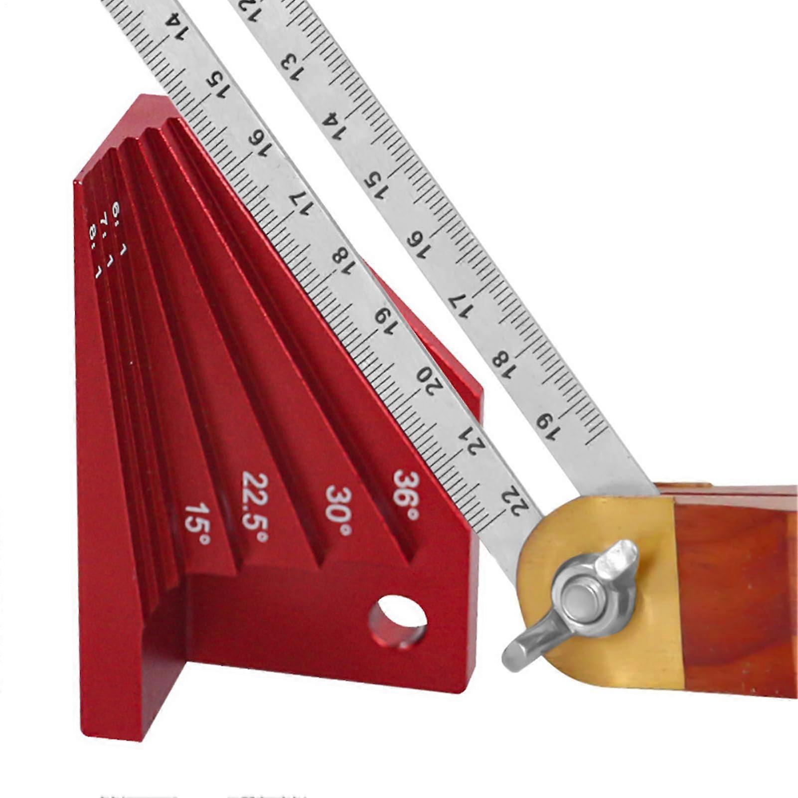 Metal protractor for woodpeckers,  precision, bevel protractor, red anodized aluminum alloy