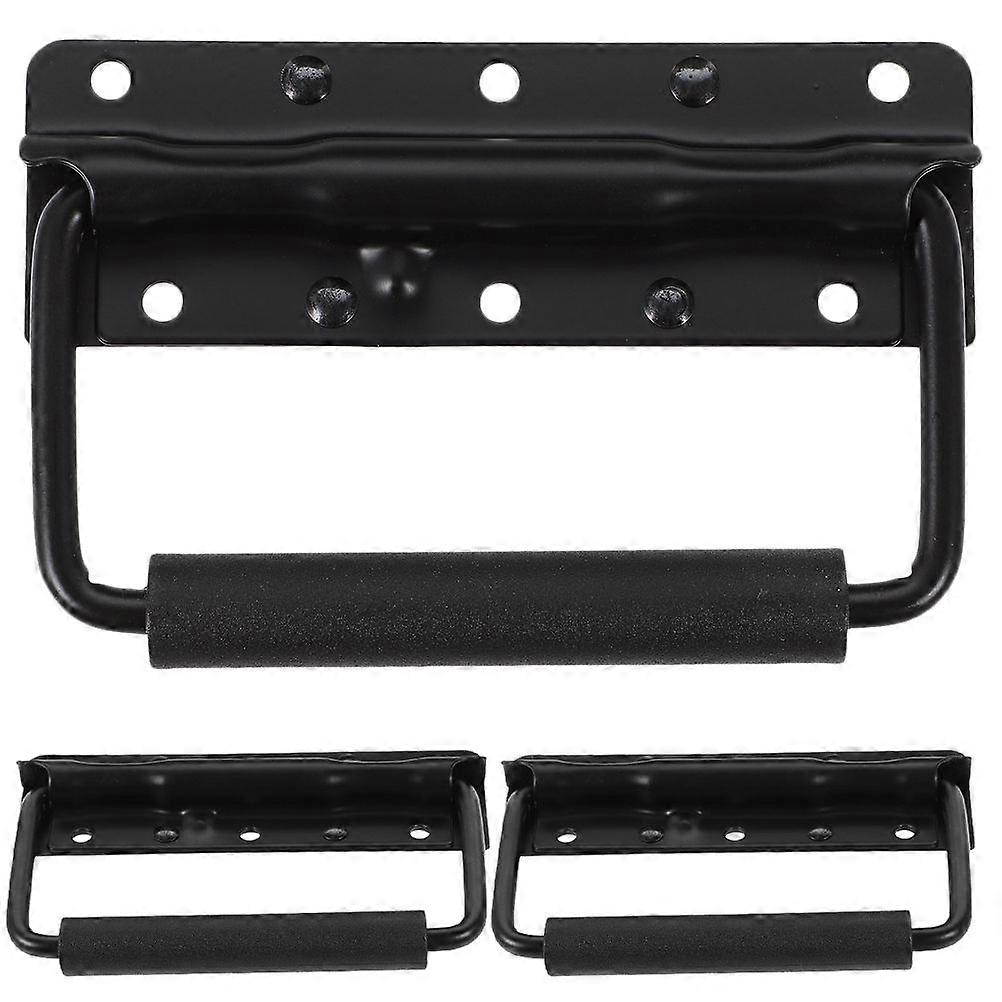 3pcs Spring Loaded Drop Handles Metal Chest Handles Surface Mounted Case Handles Replacements