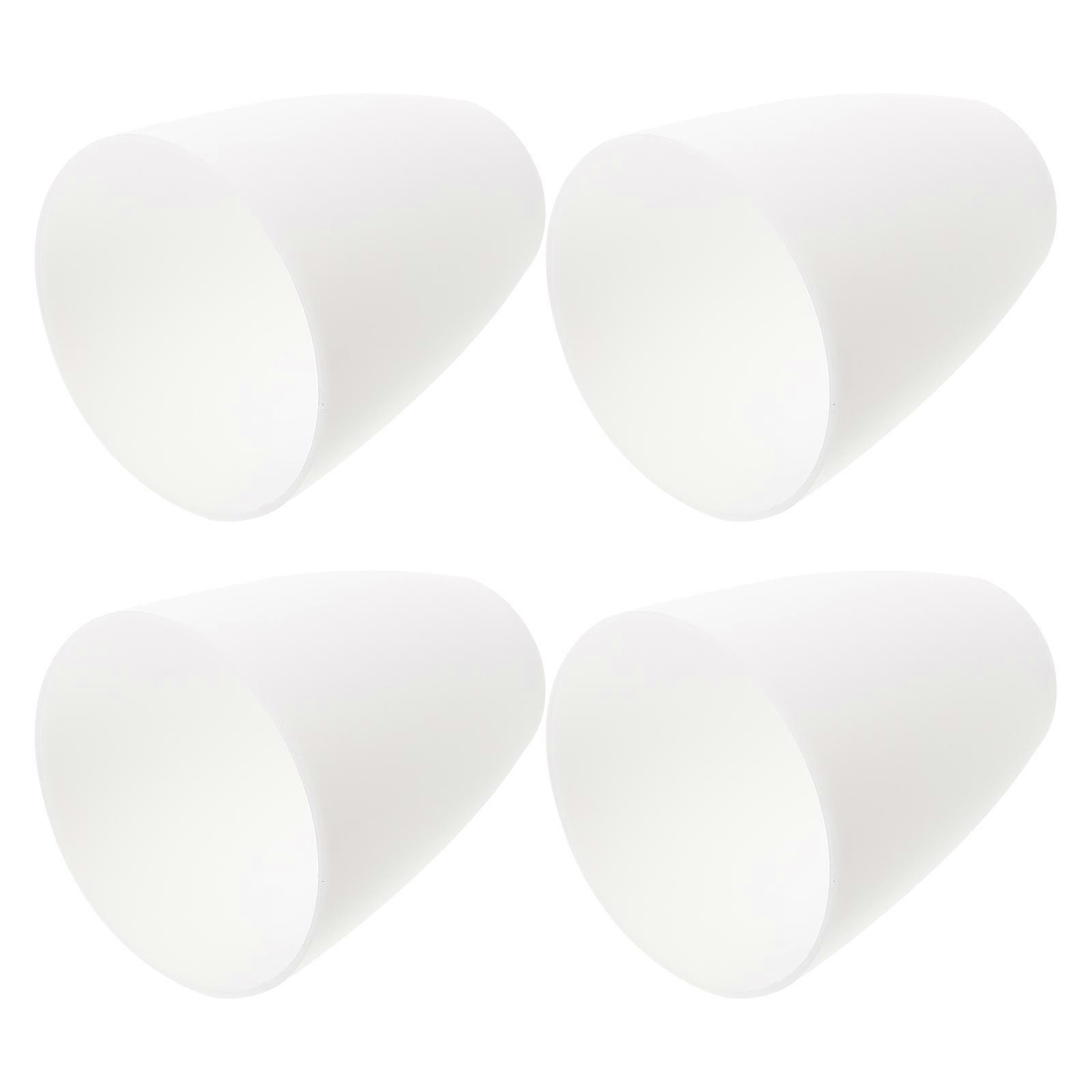 4Pcs Simple Plastic Lampshade Chandelier Lamp Shade for Home White