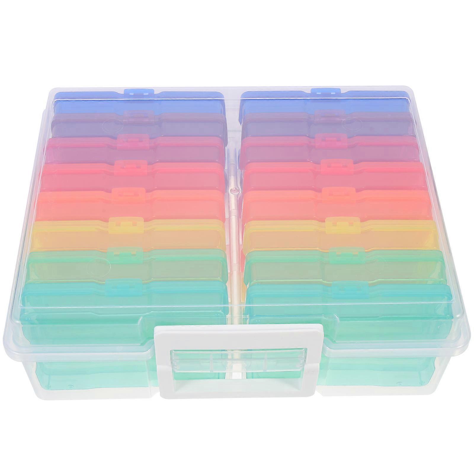 Photo Boxes Multi Functional Card Organizer Transparent Office Use 36x27 5cm