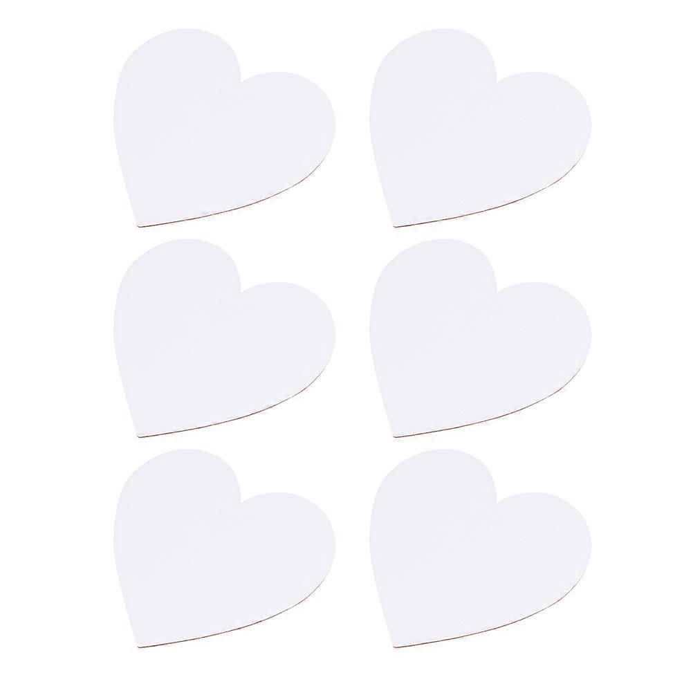 Heart Shape Canvas Panels for Drawing Smooth Surface Easy to Carry and Store 6 Pieces