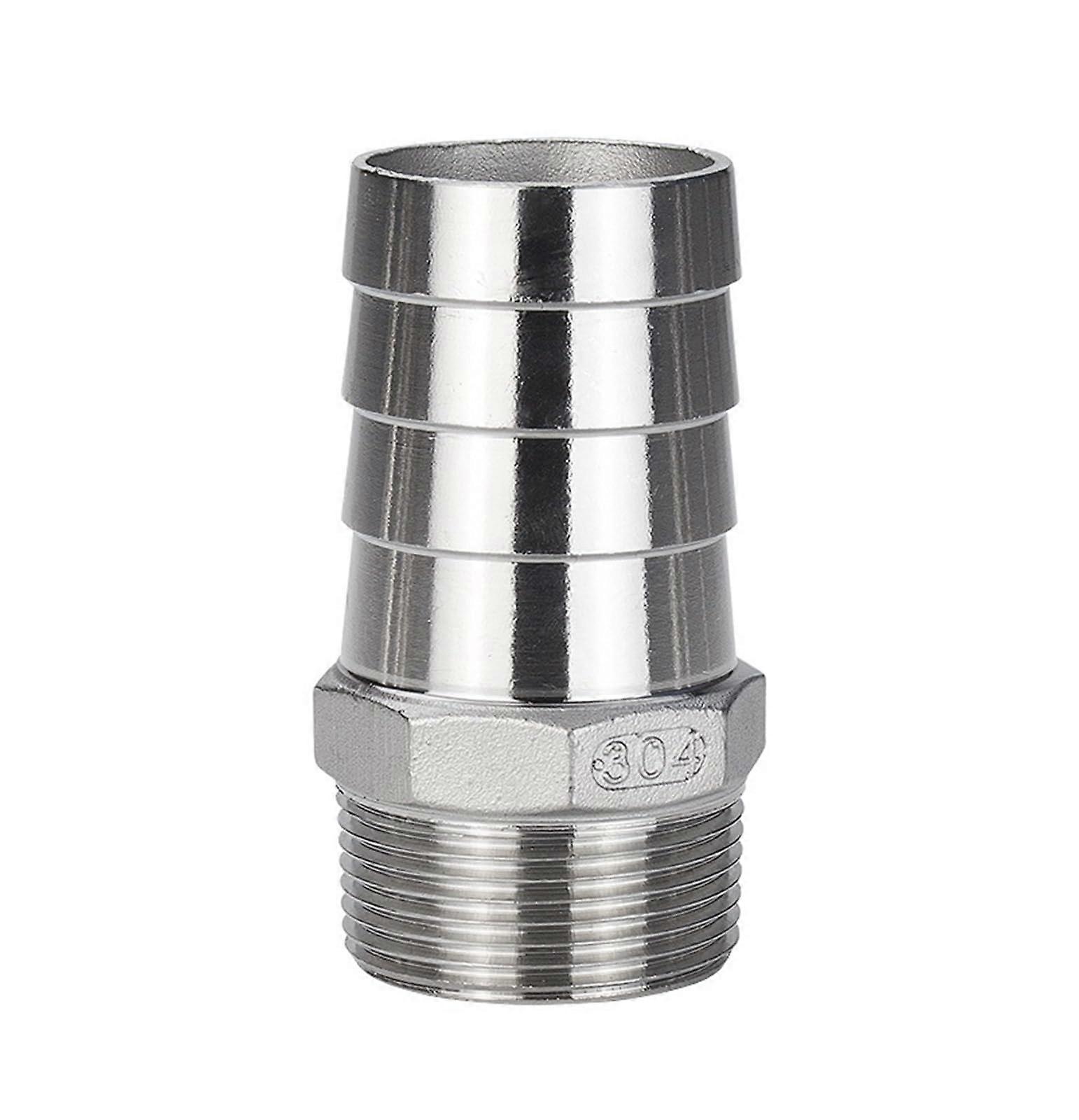 304 Stainless Steel Hexagonal Pipe Connector, Variable Diameter, 14 Inch (G11/2 x G11/2)