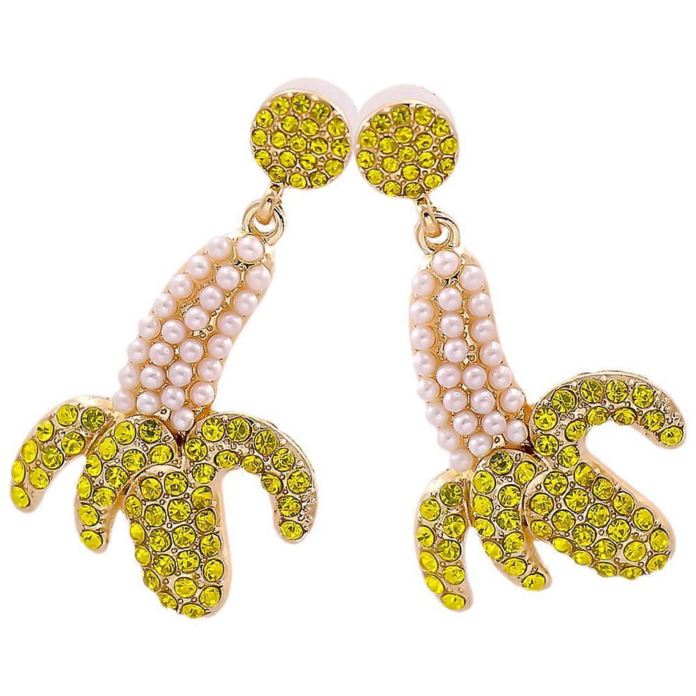 Multi Color Banana Earrings Fruit Stud Earrings for Decoration 1Pair
