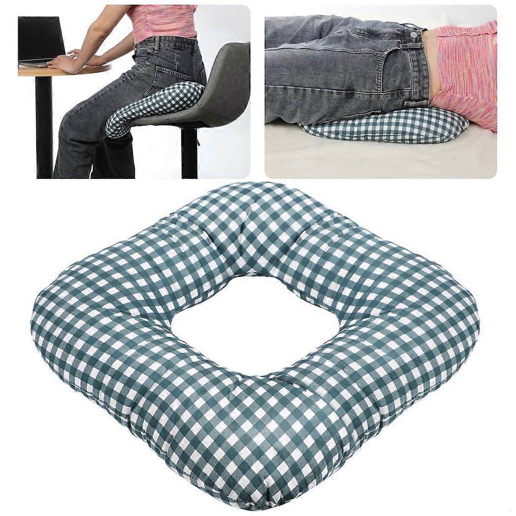 Ergonomic donut cushion for pain relief of prostate and tailbone, elastic pillow for hemorrhoids and bed sore support.