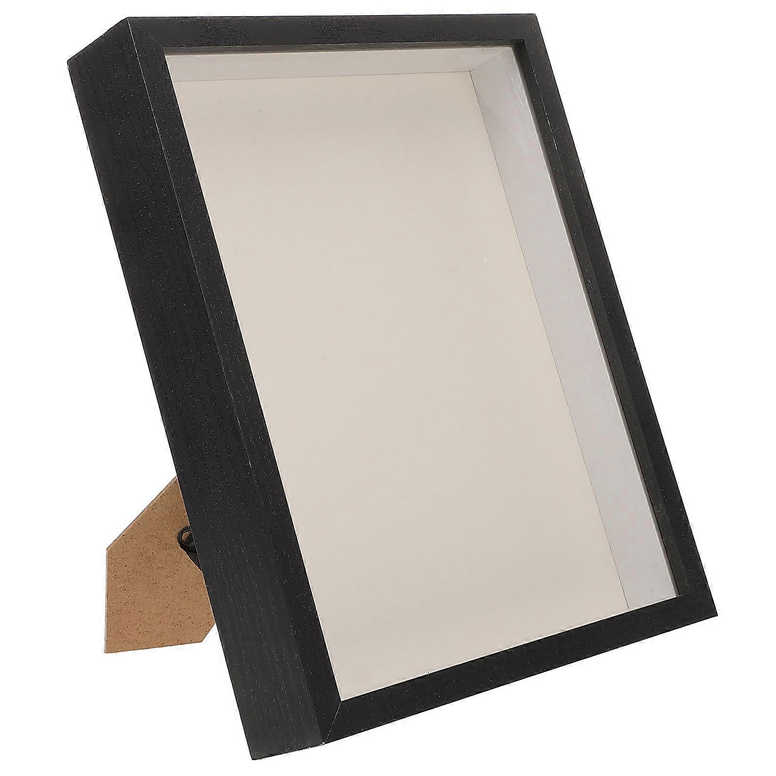 Black Wooden Dried Flower Display Frame for Decoration with Sturdy Texture and Artistic Design 4.7x6.7 Inches