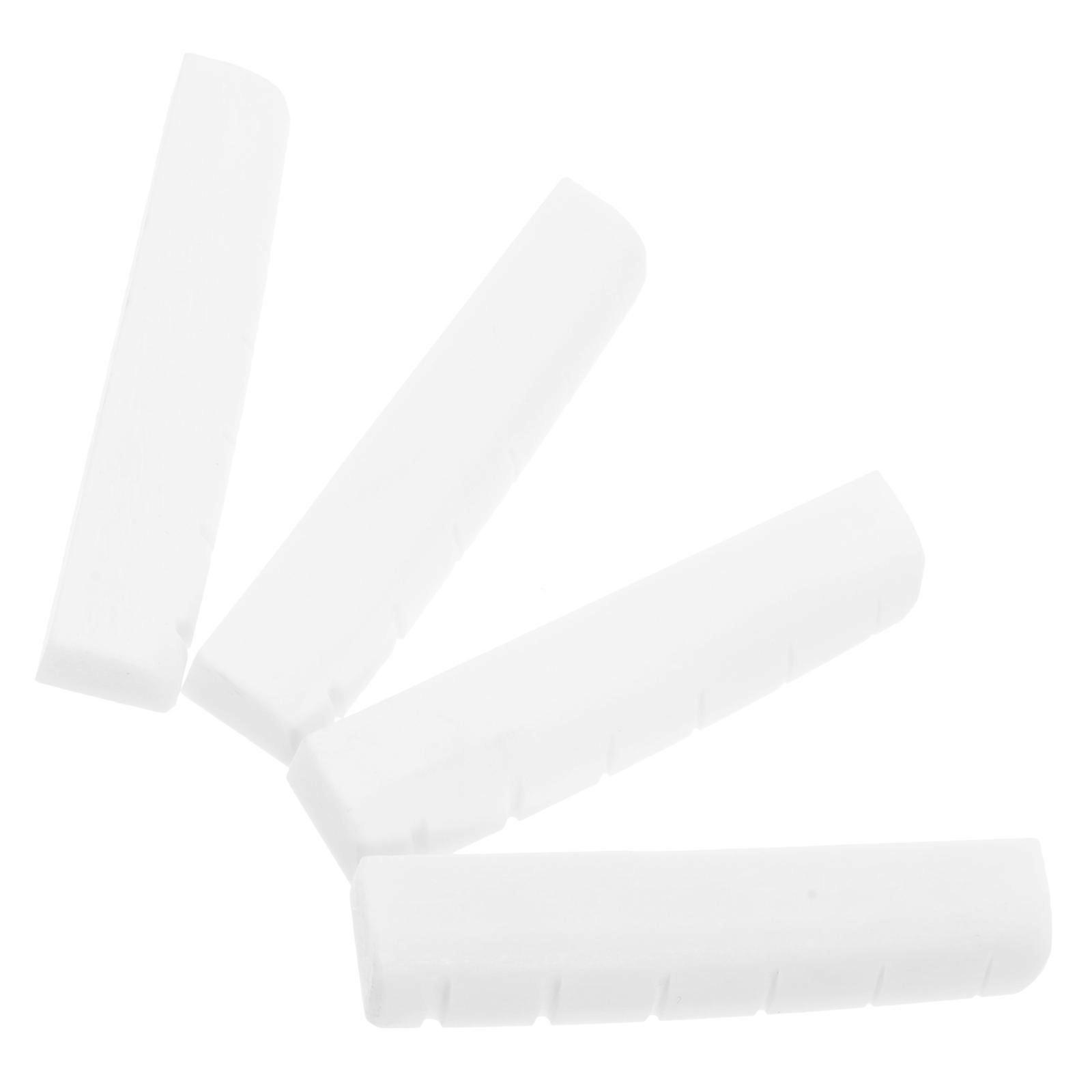 Guitar String Nut Replacement Made of Synthetic Material White Color Improves Sound Quality 4 Pieces