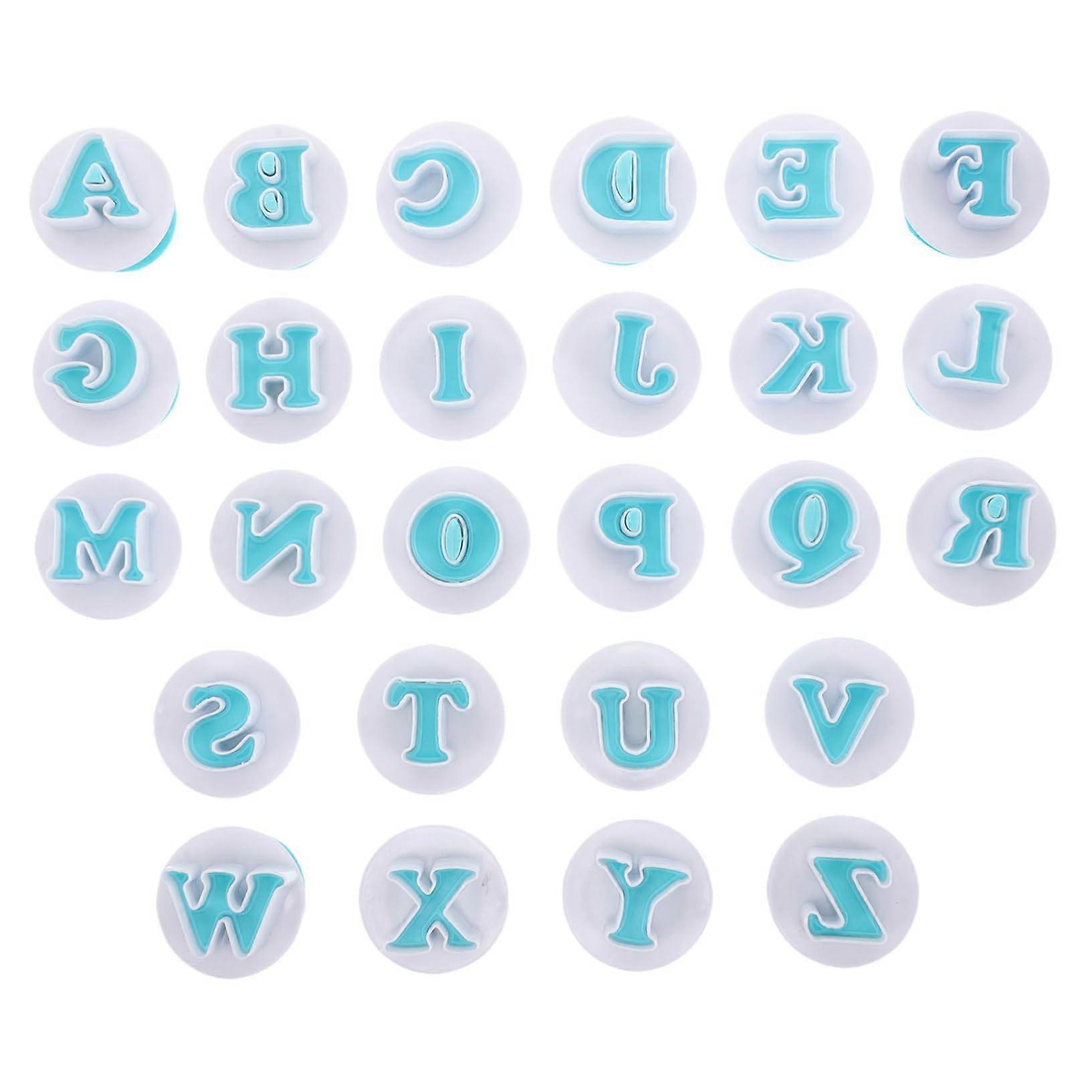 26piece Number and Letter Cookie Cutter Set Reusable for Fondant Mousse Cake