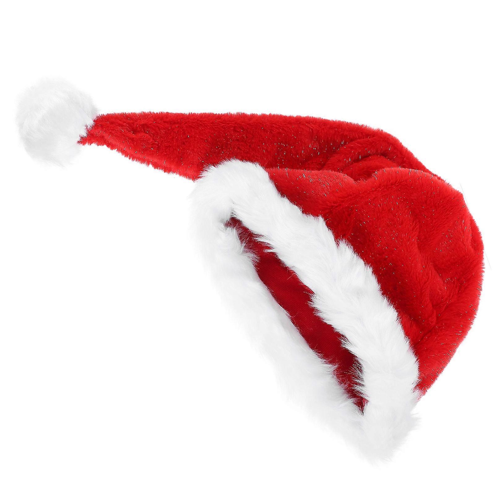 Here's a refined and engaging product description based on your input:
**Double Thick Santa Hat for Adults – Warm & Festive Christmas Headgear**