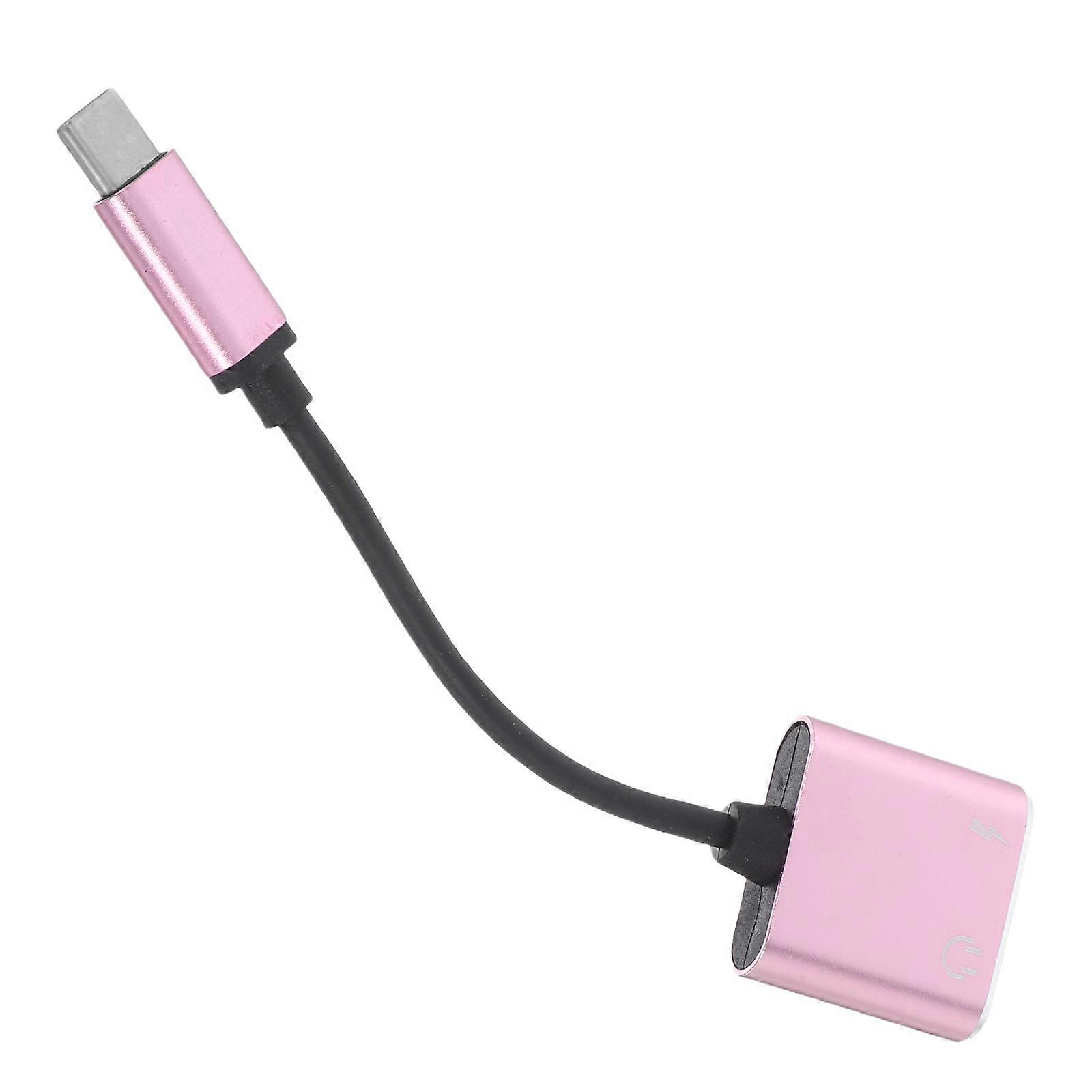 Golden 2-in-1 USB Type C to 3.5mm Audio Adapter Cable for Transferring Music with Durable Aluminum