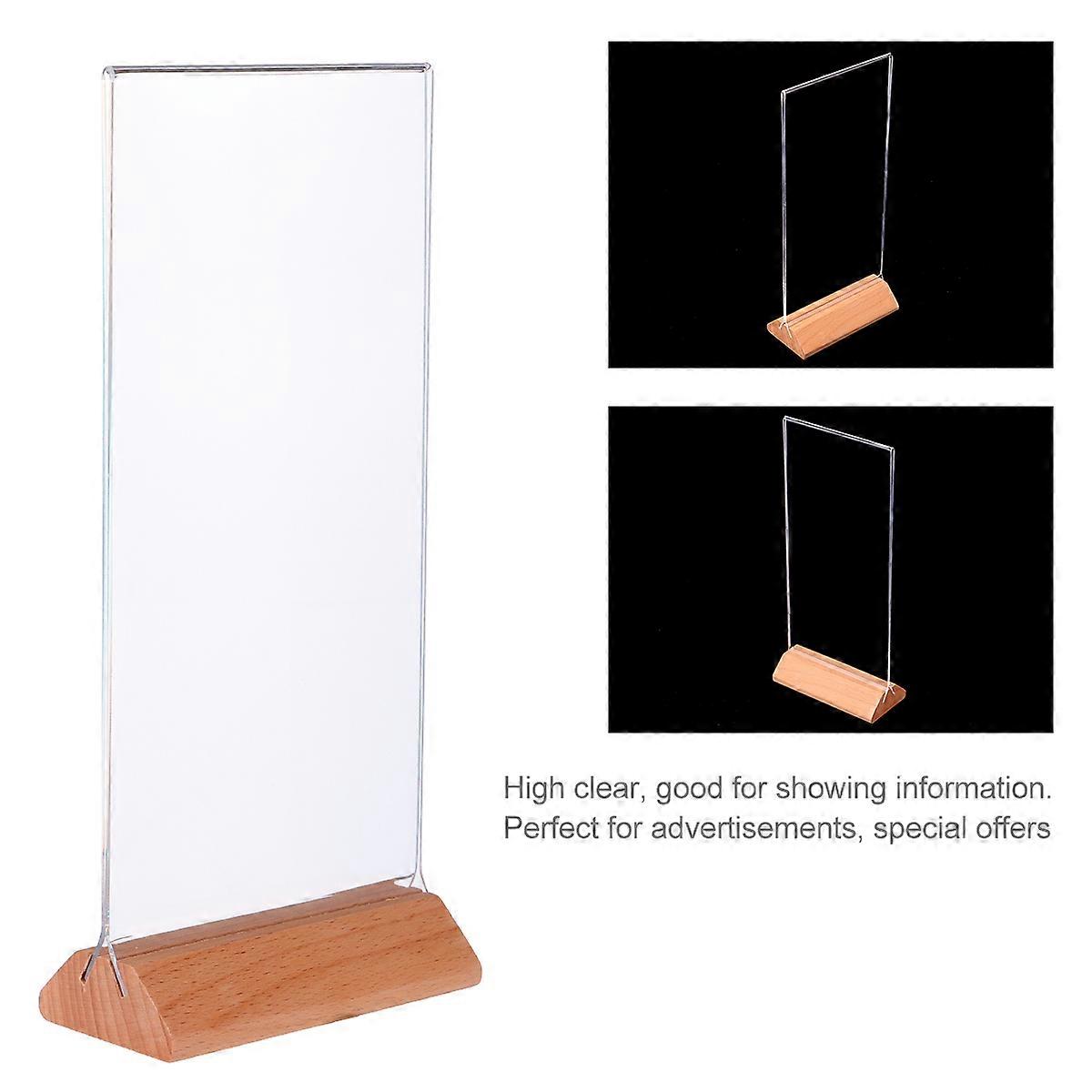 Acrylic Transparent Menu Holder Display Stand for Weddings, Shops, and Parties – Easy to Clean, Ideal for Advertisements and Price Lists