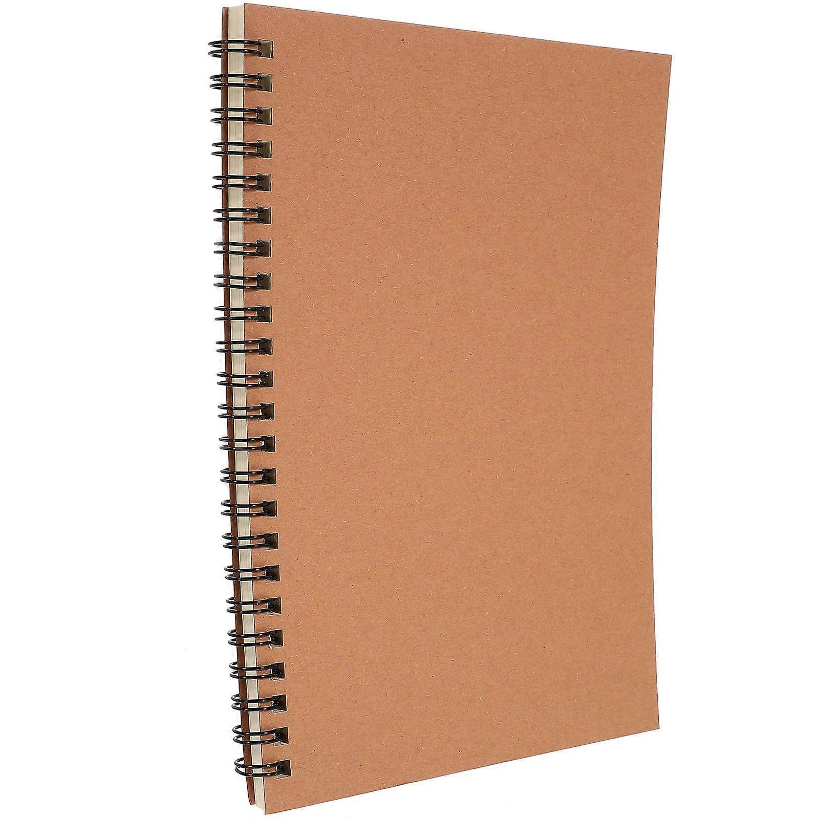 Cute Brown Spiral Notebook for Writing Use Thick Paper Minimalist Design Ideal for School and Office 8.5x11 Inches