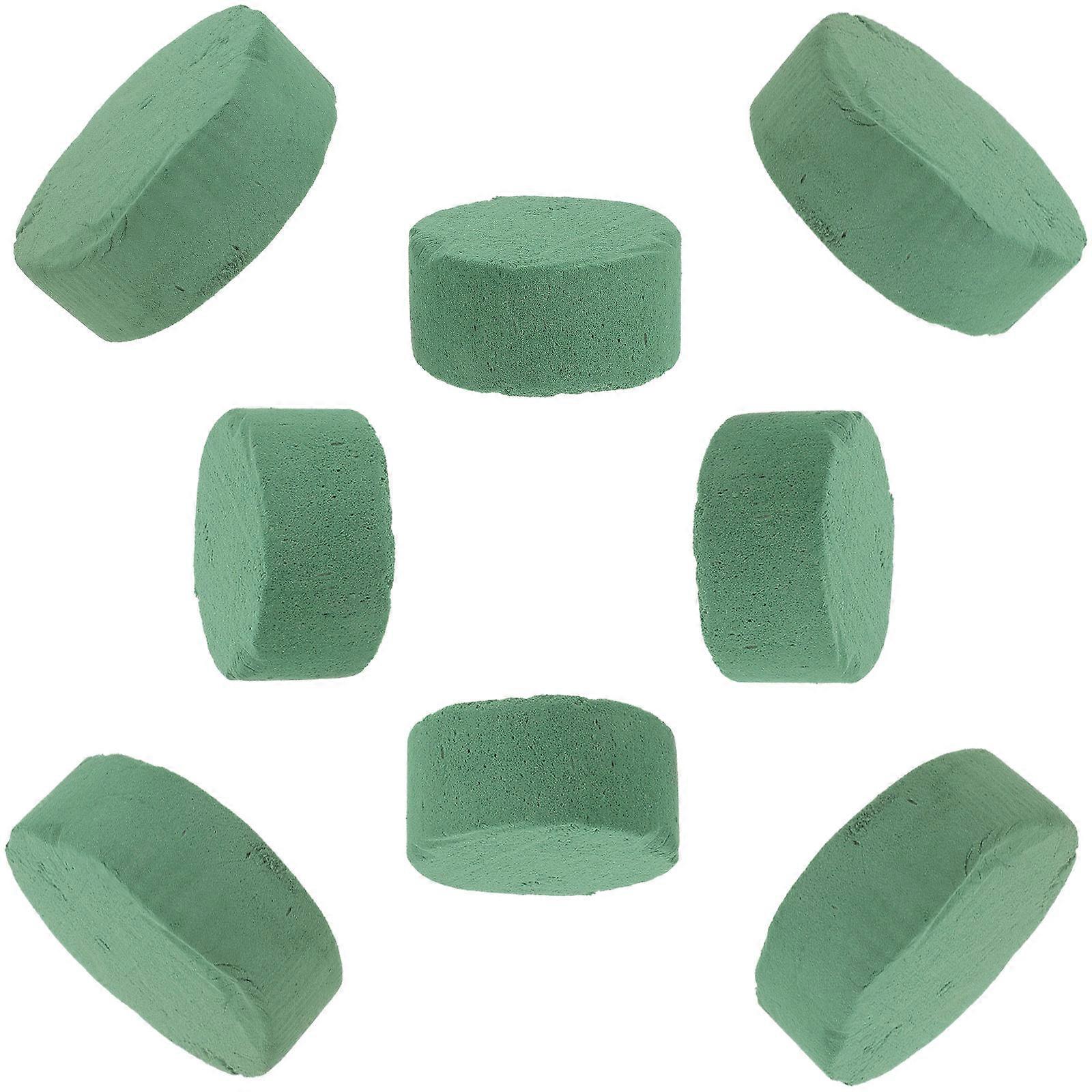 8pcs Round Flower Mud Blocks Floral Bricks for Fresh Flowers Durable Bases for DIY Arrangements Weddings Events Easy Replace Stable