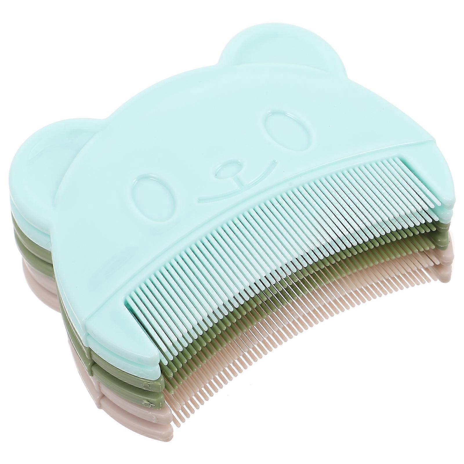 Cradle Cap Combs 6Pcs Cute Bear Shaped Scalp Massage Tool for Newborns Assorted Color Perfect for Baby Hair Grooming