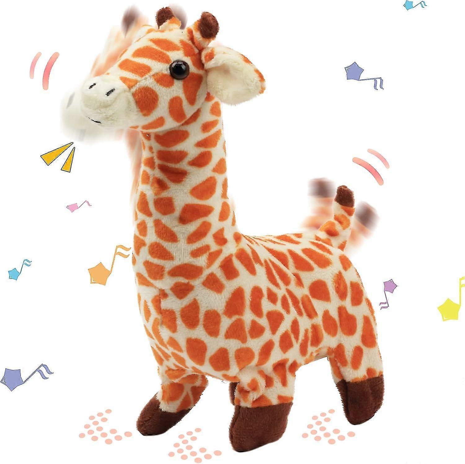 Interactive Electronic Plush Giraffe Toy with Sounds and Movements