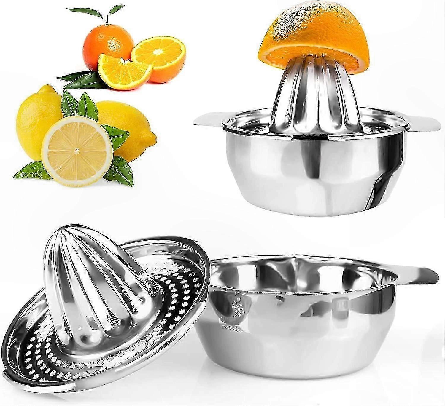 Stainless Steel Lemon Squeezer, 500ml Handheld Juicer for Citrus Fruits, Durable Metal Lime Presser, Easy to Use and Clean, 1pc