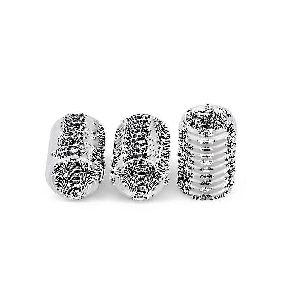Outer M12 & Inner M10 Threaded Hollow Tube Coupler - 5 Piece Conveyer Silver Adapter Screw Set
