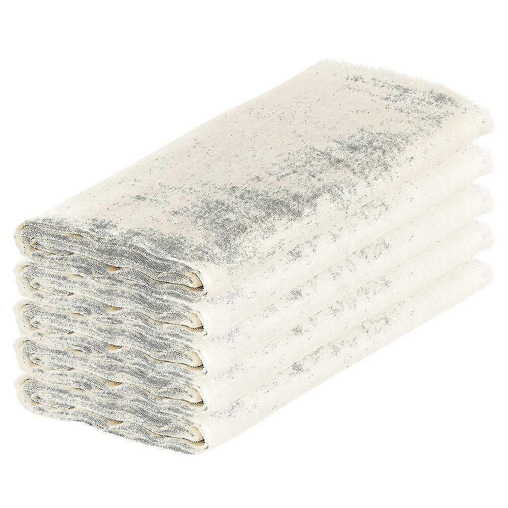 Muslin Cloths For Cooking, Pack Of 5 (50x50cm), Unbleached, Cotton Reusable And Washable Cheese Clo