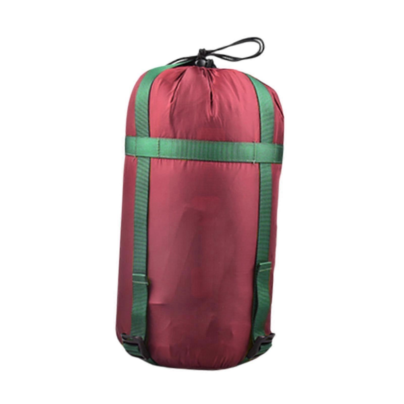 Compression Sleeping Bag Storage Bag With Adjustable Straps 18x38cm Red Travel Hammock Storage Bag